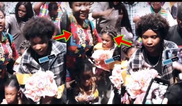 See What Afronita’s Mum Was Spotted Doing To Abigail As They Arrives In Ghana From U.K