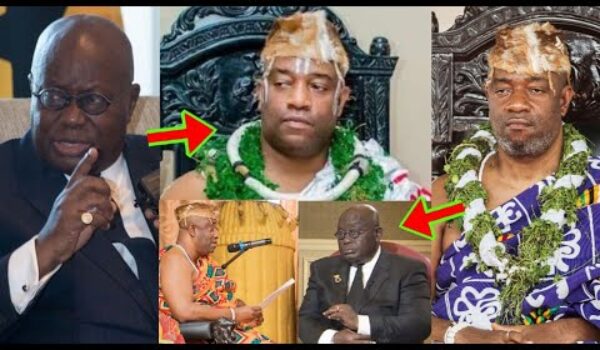 Nana Addo Shows Ga Mantse That He’s Nobody, See How Nana Addo Disgraces Ga Mantse At A Meeting