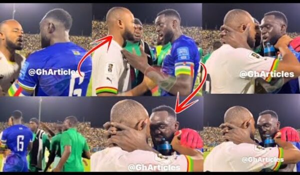 Cr@zy Moment One Of C.A.R Players Seri0usly Hít Jordan Ayew Néck After The Match Causes A Stir