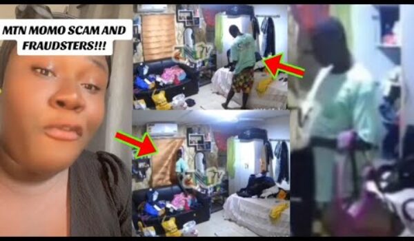 Ghana Ay3shi, CCTV Captures Moment Thief Broke Into His Neighbor Room To Steal Everything