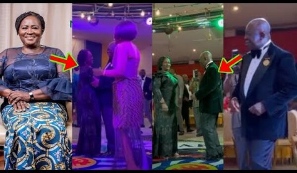 See How Otumfuo Gr@bbed Jane Naana Opoku-Agyemang As They Dances Together At A Private Party In UCC