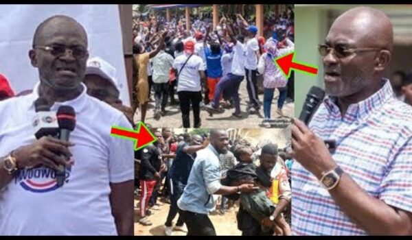 Squ@d Att@cks Hon Kennedy Agyapong For Thr0wing B0mb In Kintampo While Doing A Campaign