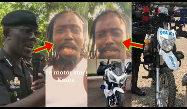 See How Man Ste@ls Ghana Police Motorbike