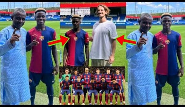 18yr Old Ghana Premier League Player Abdul Aziz Issah Signed By Barcelona, With His Dad At Barcelona