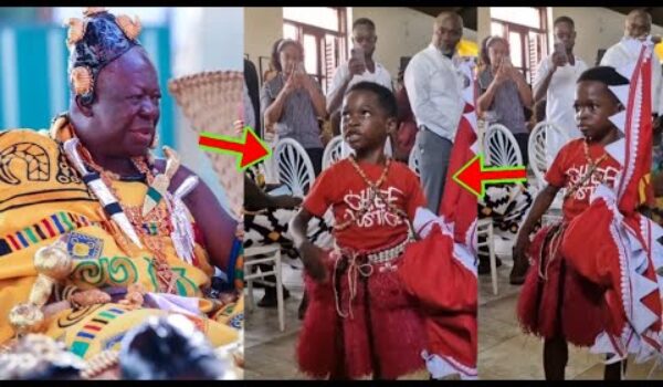 Watch The Moment A Small Fante Boy Gave Otumfuo An Order Which Otumfuo Obeyed