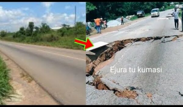 Earthqu@ke Or Galamsey, Kumasi To Ejura Road Will Sh0ck You