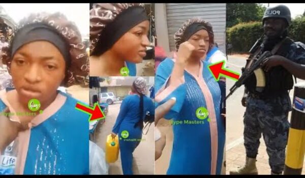 Notorious Female Thief Operating In Tachiman Market Busted After Stealing Oil, Forced To Buy