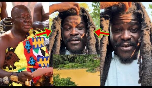 See How This Rasta Man Is Using His Dirty Dreadlocks To Insult Otumfuo And Sikadwa