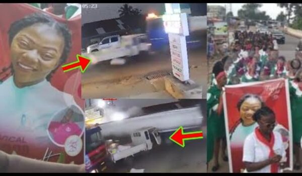 CCTV F00tage Of Konongo Fuel Tanker Acc!d£nt: Two D£@d As Others Injur£d