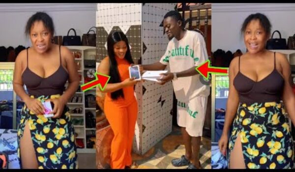Baako Bɛwu Afe Wei, Mimi Reacts To Lilwin Presenting Iphone Gift To His Real Wife On Social Media