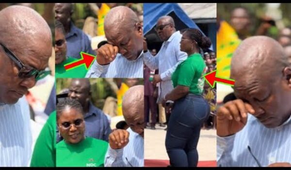 Azaa Man, Mahama Breaks Down In Tears While Standing There With B!g Būttt0cks MP, Ghanaians Reacted