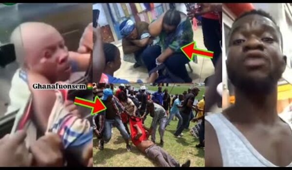 Picking Pockets Bústed In Kumasi Market, See What They Did To Them