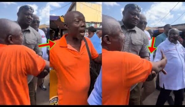 See What Happened As This Old Man Forces To Shake Dr Bawumia At His Campaign, Ghanaians Reacted