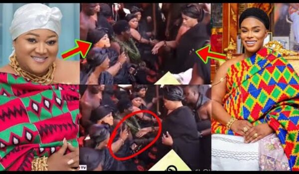 Tensions Arises As Asante Mampong Hemaa Snubs Manso Nkwanta Hemaa Handshake At Bechem Hene Funeral