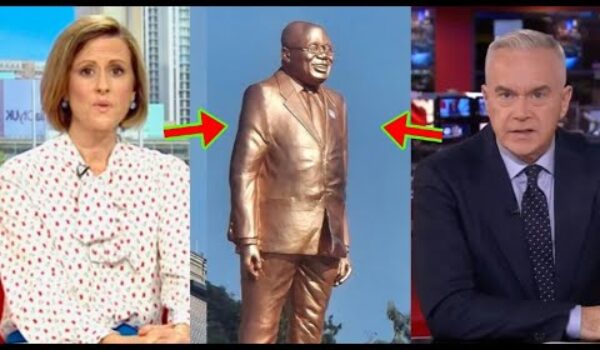 Ghanaians Are Angry: See How BBC News Reported Nana Addo Statue To The Whole World
