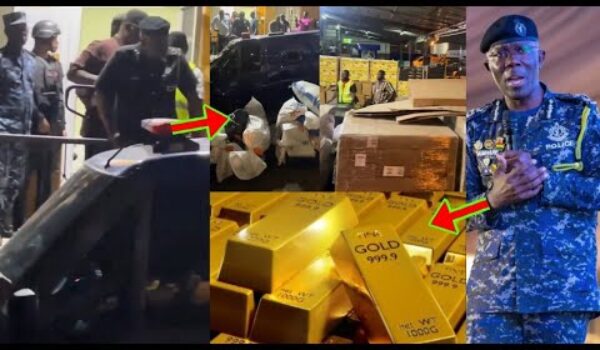 Ghana Security Service Caught Alleged NPP Car Carrying Plenty Gold At Airport