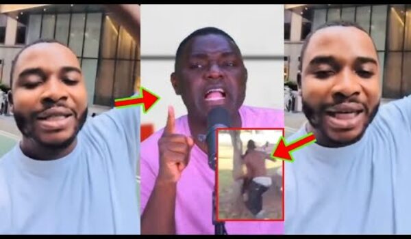 Kwasia Wosuro Me, Kevin Taylor Runs Away As Twene Jonas Goes After Him In The US