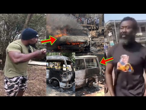Read more about the article See How Kumasi People Are Destroying Techiman People’s Cars At Techiman Station In Kumasi