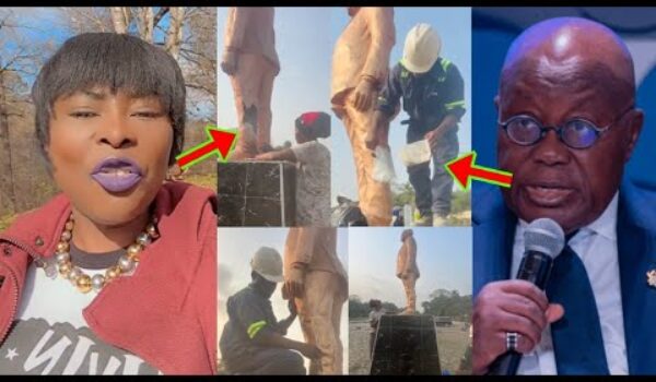 See How Nana Addo Has Quickly Fixed His Statue