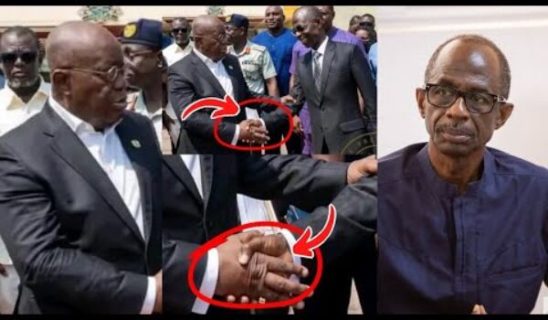 W!cked, Nana Addo Almost Cried As Asiedu Nketia Nearly Broke His Hand While Shaking