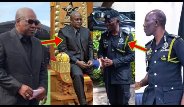 See How IGP Dampare Is Forcing To Speak To John Mahama