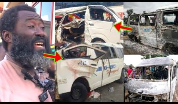 Techiman – Kumasi F!ght: More Than 7 Techiman Buses Reportedly Destr0yed In Kumasi