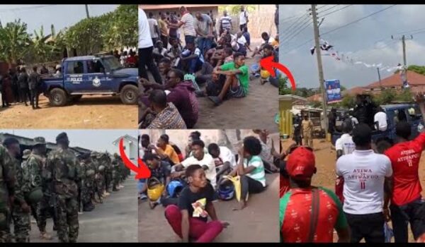 Kumasi Ay3hu; Over 200 Military Men Storm Kumasi As Many Arrested Over Illegal Activities
