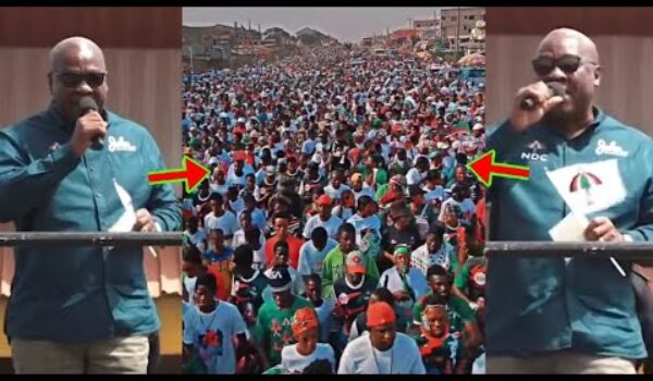 Mahama In Kumasi:See What Mahama Asks As Unexpected Number Of Kumasi People Shows Up At His Campaign