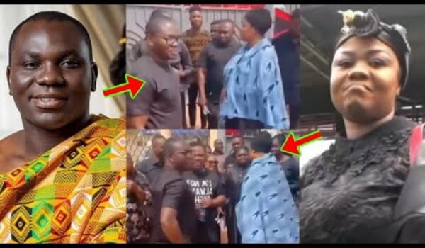 See Empress Gifty Reaction As Her Ex Husband, Prophet Prince Osei Storm Her House To Møurn With Her
