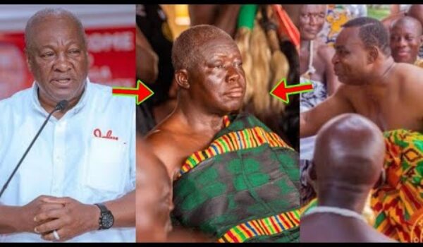See How Otumfuo Snubbed Chairman Wontumi As He Tries To Lie About Mahama To Him