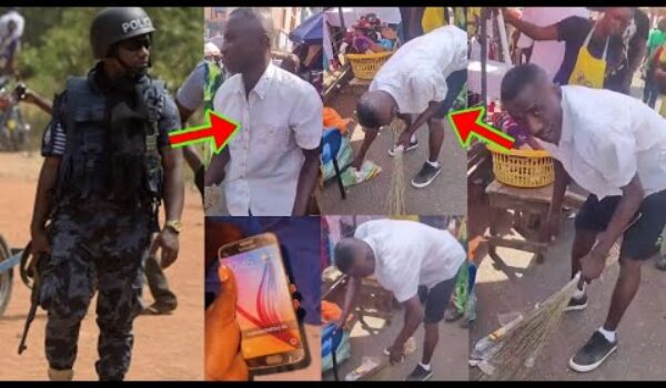 Kejetia Kronfuo Amanehunu, See How They Punished A Thief For Stealing A Mobile Phone At Kejetia