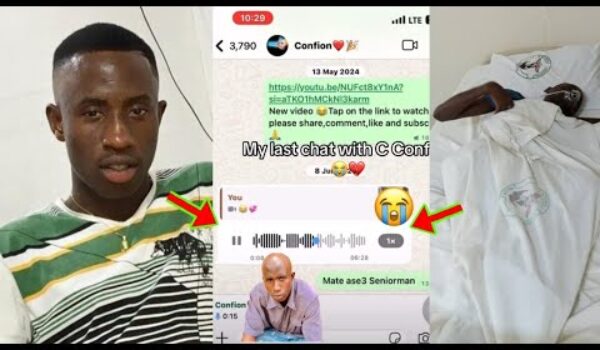 Nipa Papa Nkyɛ! C Confion Last Whatsapp Voice Audio To One Of His Friends Will Make You Cry