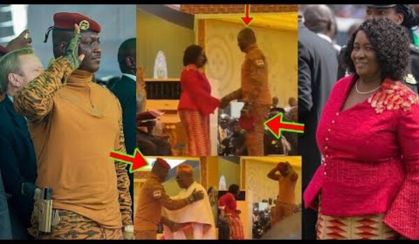 Ghanaians Reacted To How Ibrahim Traore Removes His Cap For Naana Jane But Didn’t Remove For Mahama