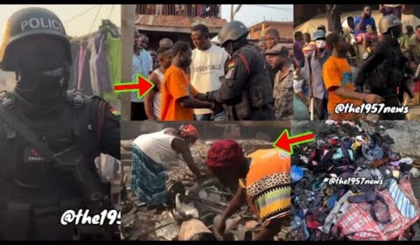 Kantamanto Fire Outbreak: Squad Have Started Stealing The Burnt Goods As Police Arrested Some