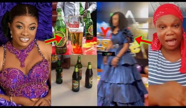 Diana Asamoah Anom Alcohol Abro Sram, See How Ghanaians Are Blasting Diana Asamoah For Getting Drunk