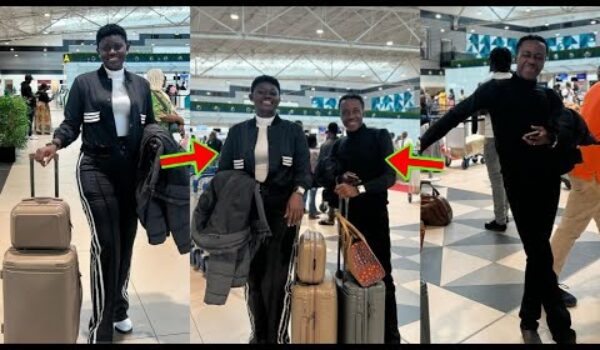 Anigyeɛ Aba Fie, See How Afua Asantewaa Singathon’s Husband Is Happy As They Flies To Canada