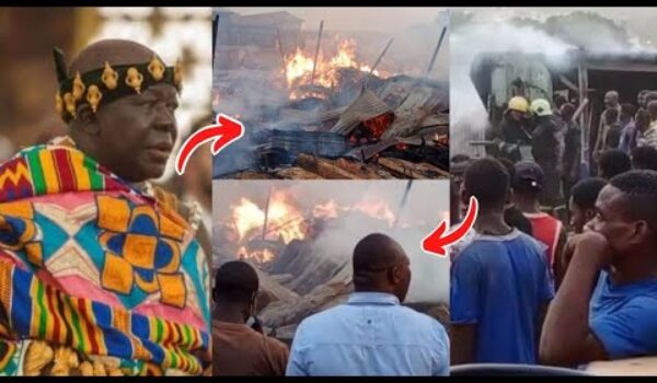 Breaking: Kumasi Kwadaso Wood Market Is Currently Burning Butubutu