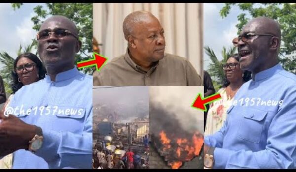 Kwasia Gyae Mmoasɛm No, Angry Kennedy Agyapong Directly Fires Mahama Accuses Him Of Burning Markets