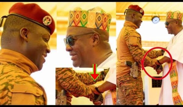 Ghanaians Reacted To How Mahama Tightly Hold Ibrahim Traore Wrist After Seeing His Side Gun