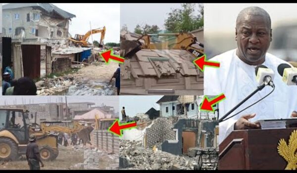 Mahama Has Started Demolishing NPP’s Structures In Accra With National Security And Police