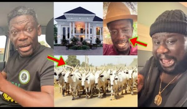 Ajagurajah Is Not Happy With Agya Koo & Bediide As Bediide Shows His Cow Farm And Heavy Building