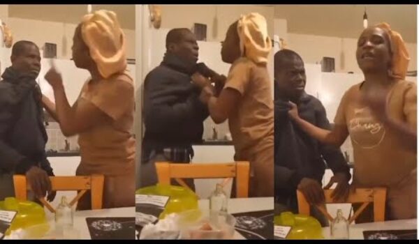 Aware Bɔne, Watch Video Of A Ghanaian W0man be@ting Her Ghanaian Husbànd In Belgium,Netizens Reacted