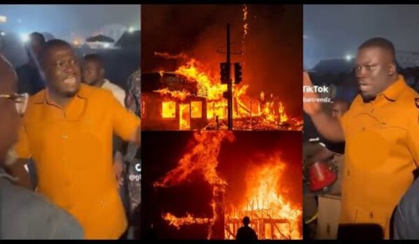 PZ Fire: It’s Midnight And It Is Still Burning Heavily, Regional Minister Is There As He Gets Angry