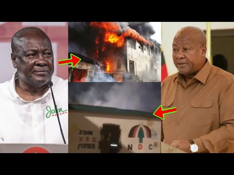 Read more about the article Angry NDC Youth Sets Party Office Abl@ze. See Why