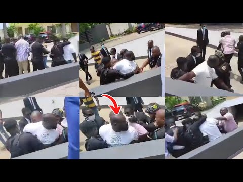 Read more about the article Watch How Ghana Police Struggled To Arr£st Alleged Nigerian Harden Cr!minal Who Lives In Ghana