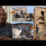 See How President Mahama Is Destr0ying People’s Buildings In Accra With Police And Soldiers