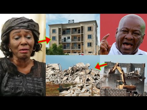 Read more about the article Fmr First Lady Nana Agyemang Konadu Rawlings Building Completely Brought Down By Mahama Using Force