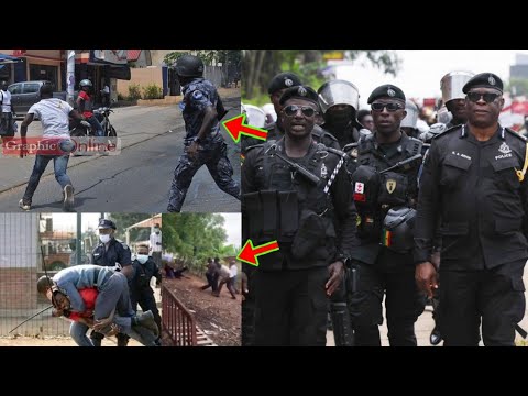 Read more about the article Watch Action Video Of Ghana Police Officers F¡ghting With Two Civilians Who Were Resisting Arr£st