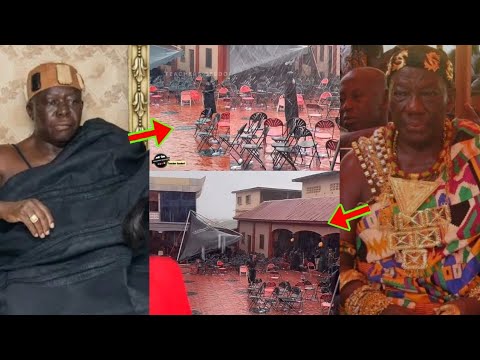 Read more about the article Ɛka aba fie, See How Rain Destroyed Asante Mampong Hene Funeral After Prominent People Stormed There