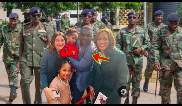 Kevin Taylor & His Obroni Wife & Children Landed In Ghana, See How Heavy Security Are Guarding Them